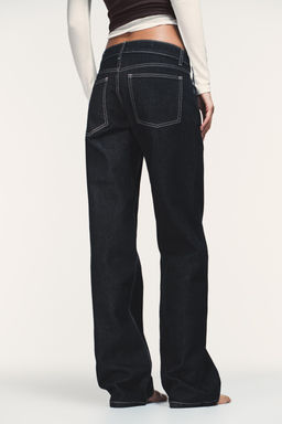 JEANS TRF WIDE LEG TIRO BAJO / Marino oscuro - Zara фото 6