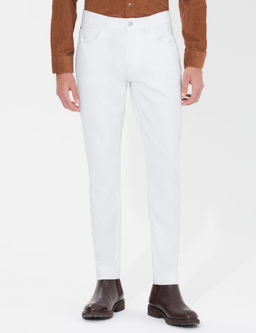 Beyaz Slim Fit Jean Pantolon