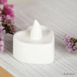 Свеча светодиодная сердце / VFR-43 /уп 24/960/белая