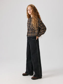 ACOOLA / Брюки джинсовые (утепленные) детские для девочек Zeya черный