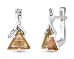 Серьги, султанит, Диана