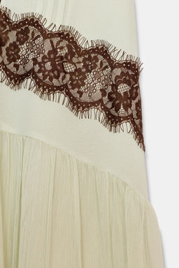 SHORT DRESS WITH CONTRAST LACE - Zara фото 19