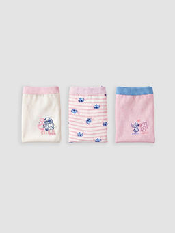 Stitch ve Angel Bask?l? K?z ?ocuk Boxer 3l?