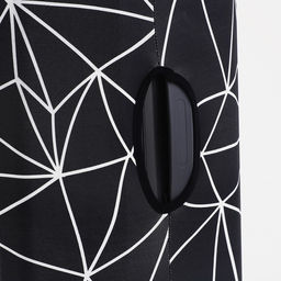 Чехол TEXTURA на чемодан на колёсах, 24" (M), с принтом, чёрный