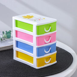 Мини - комод для мелочей 4 секции «Радуга», 13×9×14.5 см, МИКС