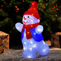 ULD-M2234-040/STA WHITE IP20 SNOWMAN-2 Фигура светодиодная Снеговик-2, 30*35см, 40 светодиодов. Белый свет. Провод прозрачный. TM Uniel - Volpe фото 6