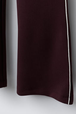 FLARE TROUSERS WITH CONTRASTING TRIM DETAIL IN MODAL - Zara фото 4
