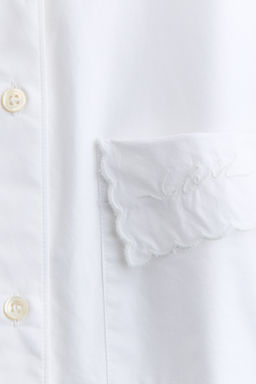 Camisa de popelina con manga fruncida - H&m фото 5