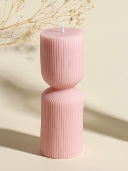 Свеча интерьерная "Греция" нежно-персиковая 6х6х18 см