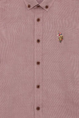 U. S. Polo Assn Базовая рубашка вишневого цвета с длинным рукавом для мальчика - U.s. polo assn фото 6