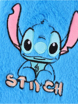 Блокнот пушистый и ручка многоцветная «Стич», голубой