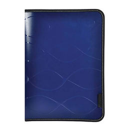 Папка на молнии INFORMAT SAFE А4, пластик 500 мкм, карман, синяя