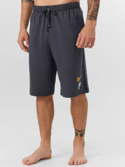 Шорты мужские серые с принтом