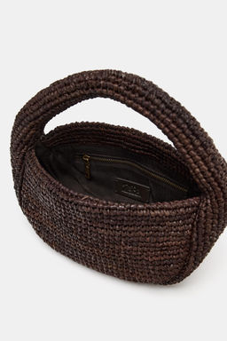 BOLSO DE MANO RAFIA / Marr?n - Zara фото 6