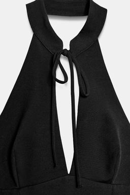 VESTIDO MINI HALTER VOLUMEN / Negro - Zara фото 7