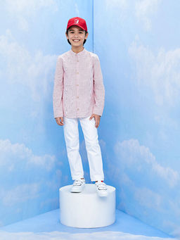 Hakim Yaka ?izgili Uzun Kollu Erkek ?ocuk G?mlek - Waikiki фото 2