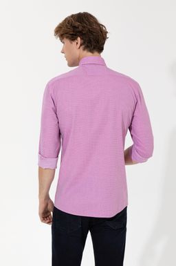 U. S. Polo Assn / Мужская фиолетовая рубашка Uzunkol Basic - U.s. polo assn фото 5