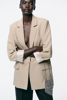 PRINTED CUFF BLAZER - Zara фото 11