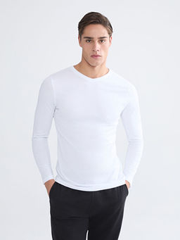 Bisiklet Yaka Uzun Kollu Erkek Atlet