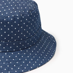Панама детская MINAKU «Горошек», размер 44-46, синяя