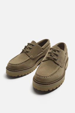 LEATHER DECK SHOES - Zara фото 7