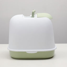 Туалет закрытый с совком, 47 х 40 х 39 см, бело-зеленый - Пижон фото 2