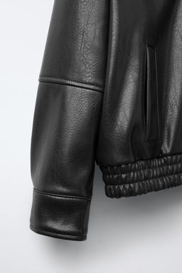 FAUX LEATHER BOMBER JACKET - Zara фото 7