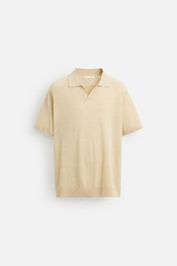 100% LINEN KNIT POLO SHIRT - Zara фото 7