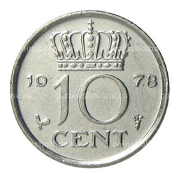Монета 10 центов 1978 года Нидерланды