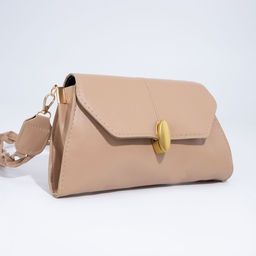 Сумка-мессенджер на клапане, цвет бежевый - Simaland фото 3