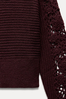 CROCHET KNIT SWEATER - Zara фото 5