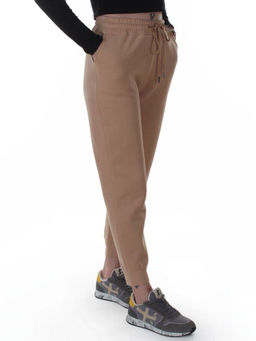 2510-K BEIGE Брюки спортивные утепленные женские (85% хлопок, 10% полиэстер, 5% спандекс)