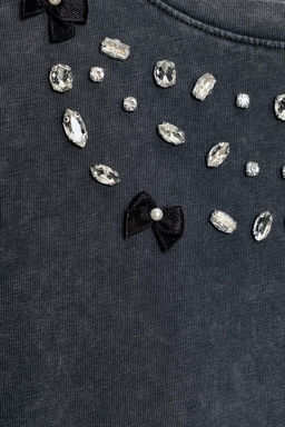 WASHED JEWEL T-SHIRT - Zara фото 8