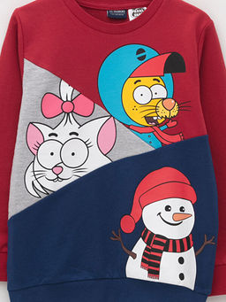 Bisiklet Yaka Kral ?akir Bask?l? Uzun Kollu Erkek ?ocuk Sweatshirt - Waikiki фото 3