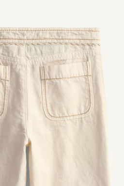 PANTAL?N FLARE PESPUNTES LIMITED EDITION / Crudo claro - Zara фото 9