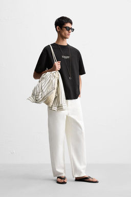 T-SHIRT WITH CONTRAST PATCHES - Zara фото 4