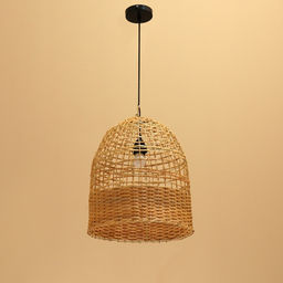 Светильник потолочный из ротанга «Трай», 1×120 Вт, Е27, 35×35×43 см