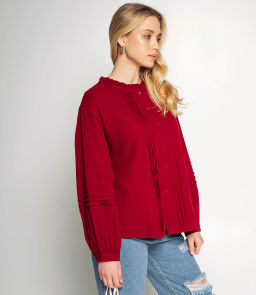 Блуза #КТ0912, бордовый - Dommod фото 2