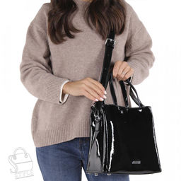 Сумка женская кожаная 98283 black Velina Fabbiano-Safenta