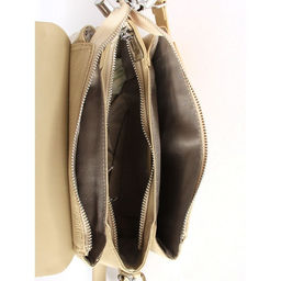 Сумка женская натуральная кожа GU 2033-6638, 3отд, плечевой ремень, бежевый SALE 265816 - Adelia фото 8