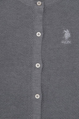 Серый меланжевый трикотажный кардиган для девочки Дополнительная скидка 11% в корзине - U.s. polo assn фото 3