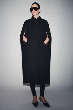 WOOL BLEND CAPE COAT ZW COLLECTION LIMITED EDITION - Zara фото 8