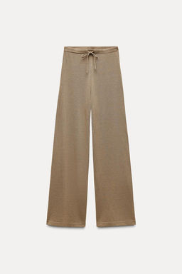 WIDE-LEG KNIT TROUSERS - Zara фото 7