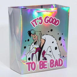 Пакет голография, горизонтальный, 25 х 21 х 10 см «Cruella Devil», Злодейки