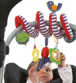 Спираль мягкая с игрушками "Птичка с бегемотиком" на кроватку, автокресло и тп 904455