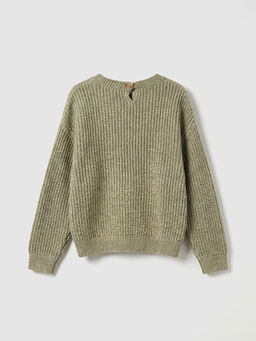 Kalp Nak??l? K?z ?ocuk Triko Kazak