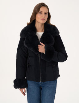 Lacivert Comfort Fit Mont