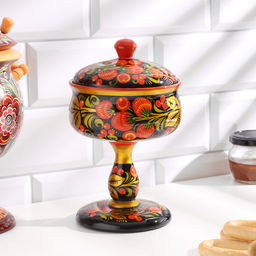 Креманка на ножке «Варенье», 20×13 см, дерево хохлома