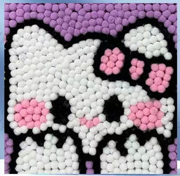 Картина из помпонов на подрамнике Draw Me! Cute cat, (20 х 20 см)