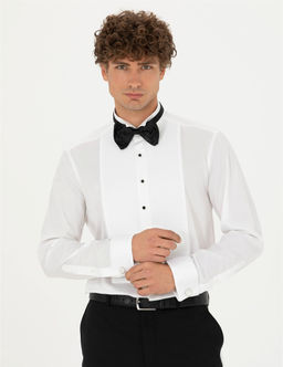 Beyaz Slim Fit Smokin G_mlek